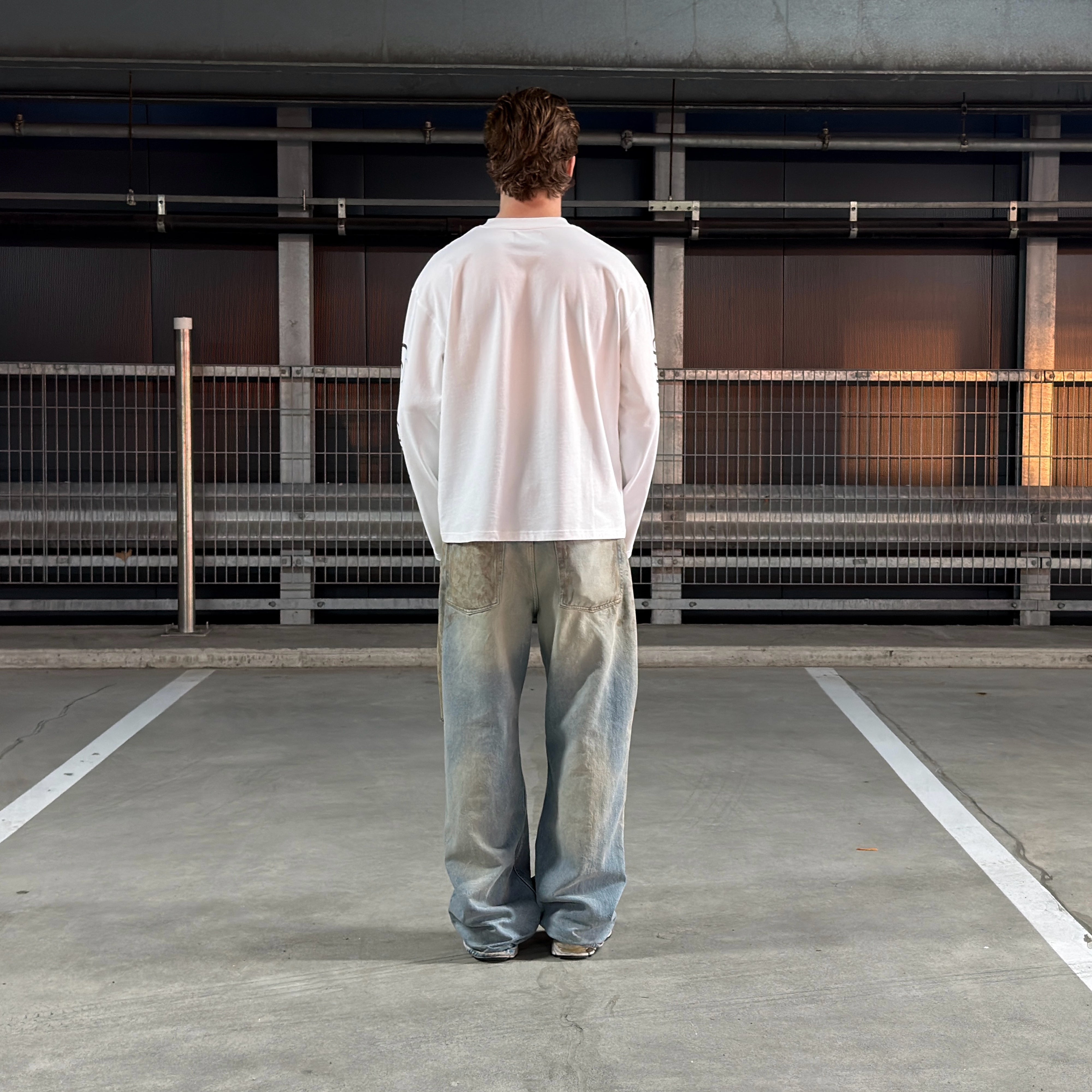 FADED CAMO LONG SLEEVE - WHITE