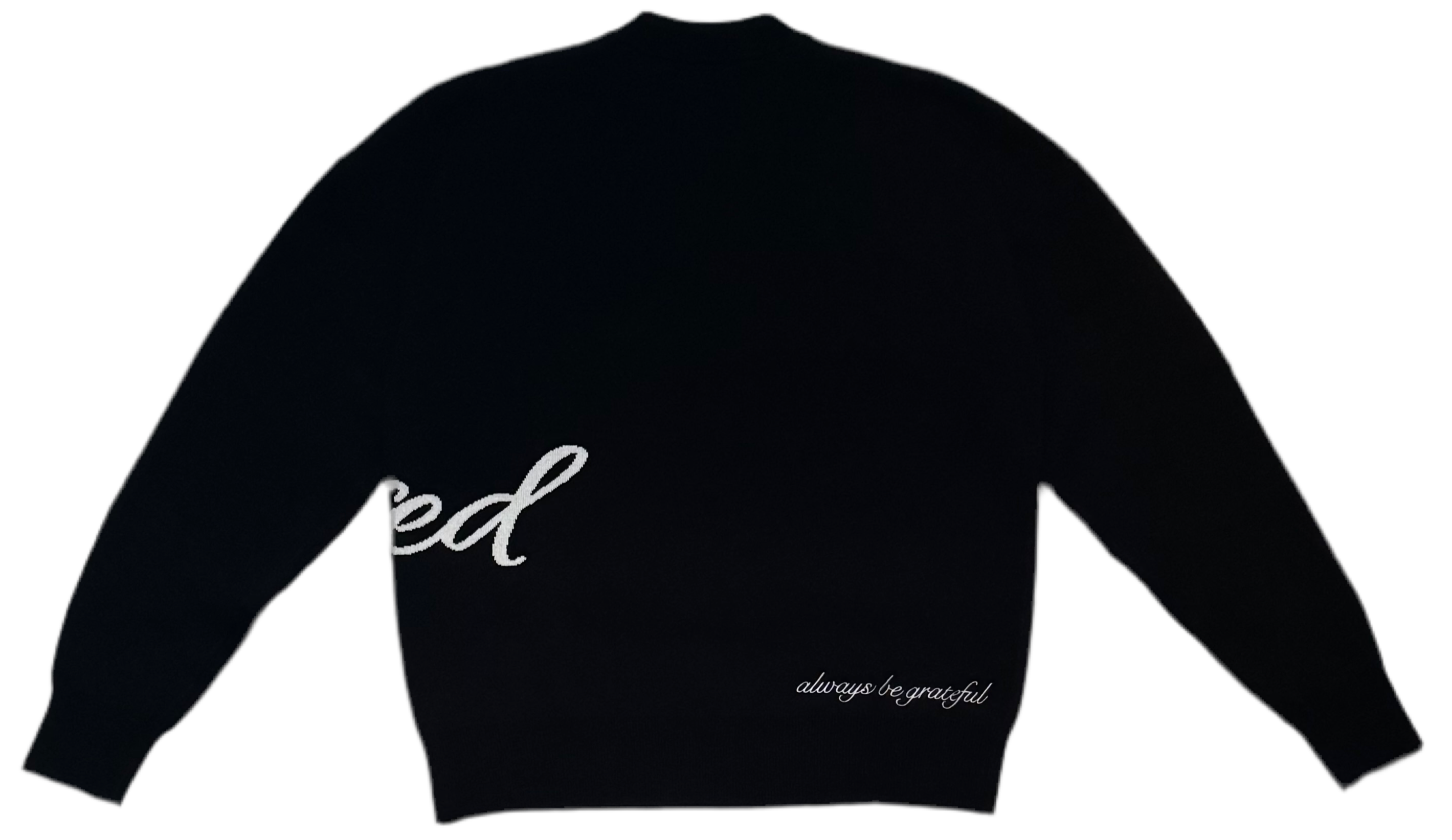BLACK KNITSWEATER