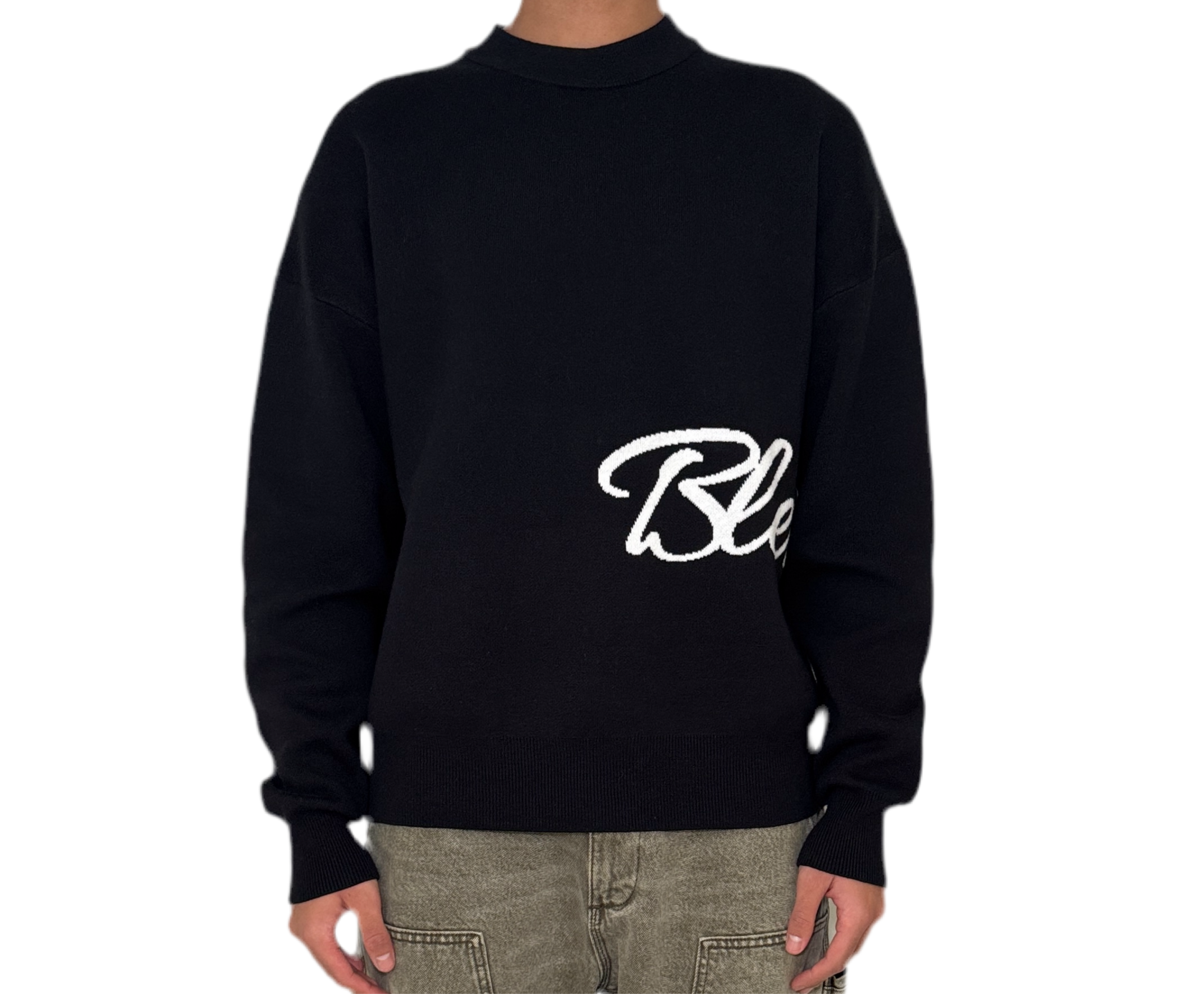 BLACK KNITSWEATER