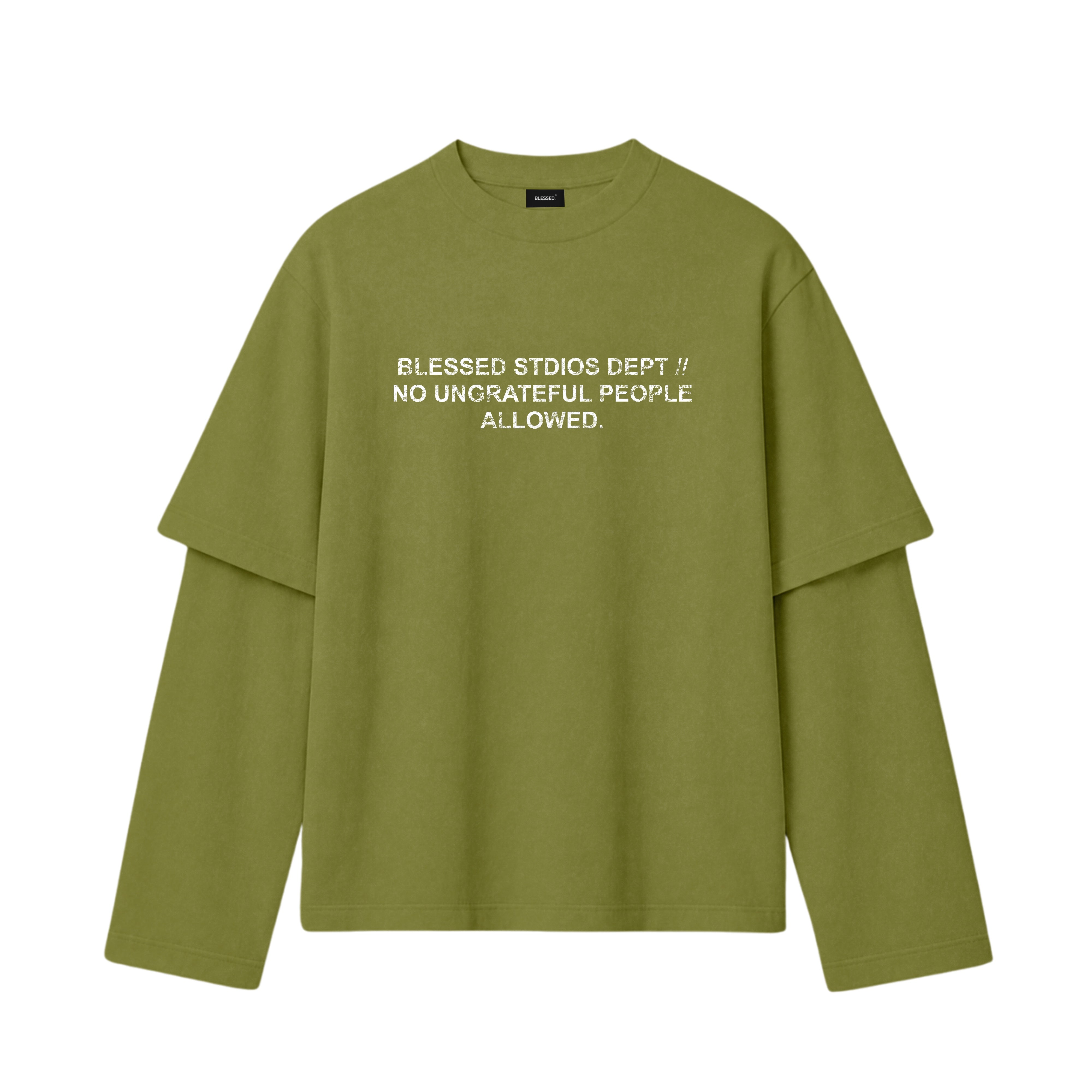 SIGNATURE DOUBLE LAYERED LONG SLEEVE - OLIVE